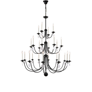 美式复式楼大吊灯别墅挑空客厅灯简约大气法式LOFT楼梯三层长吊灯