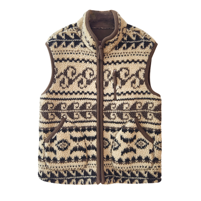 小耳出品费尔岛风羊羔毛外搭马甲