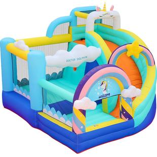 博士豚家用充气城堡室内外儿童蹦蹦床滑滑梯跳床球池充气堡玩具屋