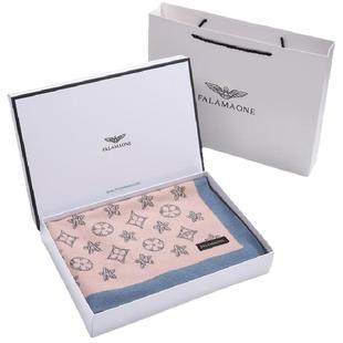 法莱阿玛尼仿羊绒围巾女秋冬高级感双面老花披肩2025新款送女朋友