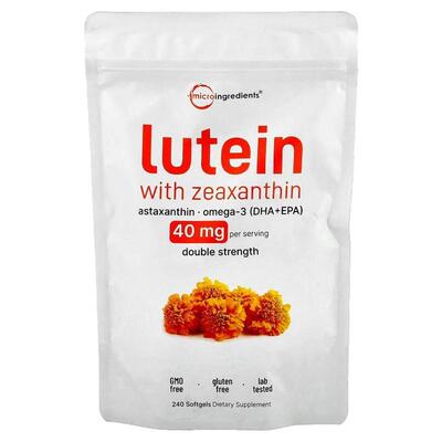 Micro Ingredients,含玉米黄质的叶黄素，240 粒软胶囊