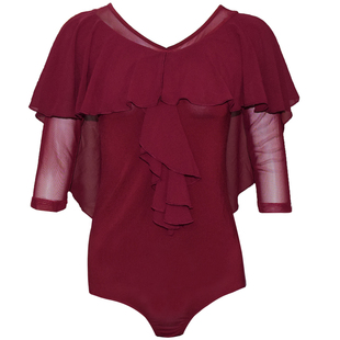 摩登舞服新款上衣交谊舞华尔兹高级感练功服国标舞连体衣飘逸舞服