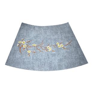 梅花新中式圆桌扇形餐垫防水防油绣花隔热酒店高档皮革中国风桌垫