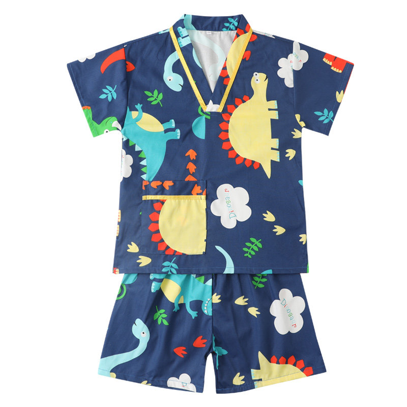 高端定制儿童汗蒸服亲子装浴服男童女童宝宝纯棉桑拿服大童小童