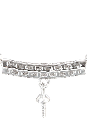 diy纯银o字链蜜蜡琥珀吊坠空托