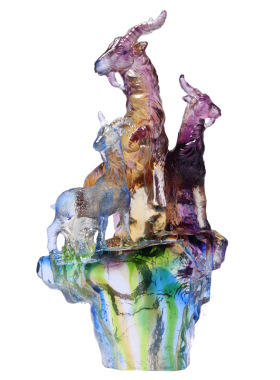 琉璃三羊开泰摆件生肖羊开业礼品