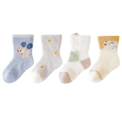 婴儿袜子春秋新款松口新生儿袜男