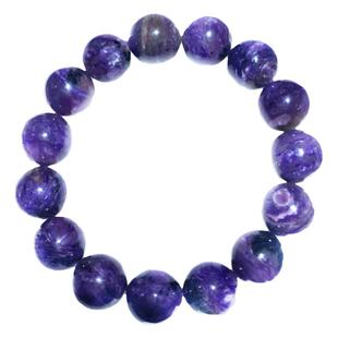 天然水晶 紫龙晶手链 查罗石 紫色王子石 (charoite beads) 单圈