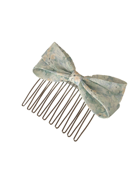 小清新碎花蝴蝶结发梳少女刘海碎发整理倒插梳后脑勺发夹百搭发饰
