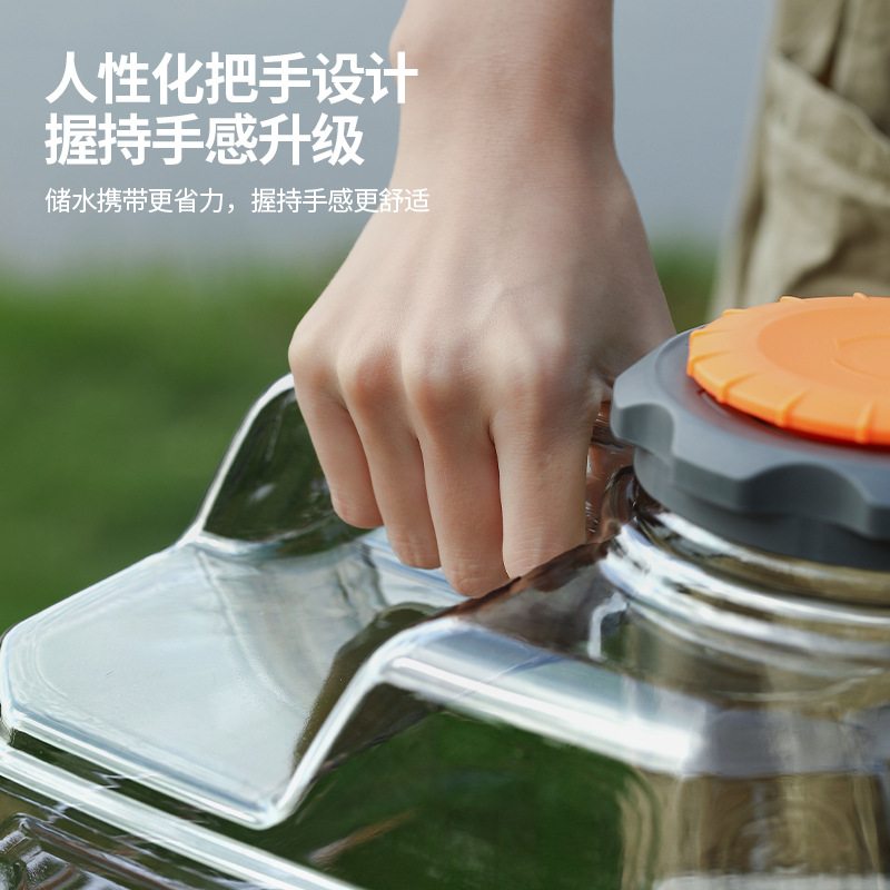 亚冠露营桶家用塑料纯净水桶储水水龙头用水桶带纯净户外pc食品级