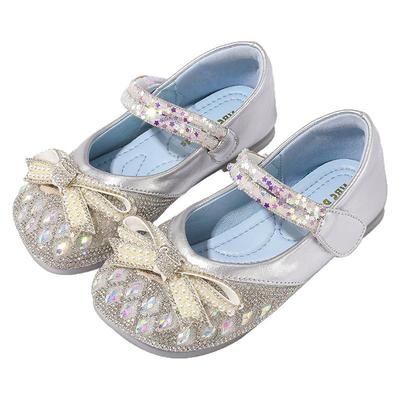 儿童洋气蝴蝶结公主鞋软底皮鞋