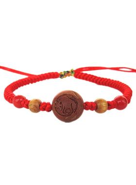 2022本命年十二生肖牛红绳手链