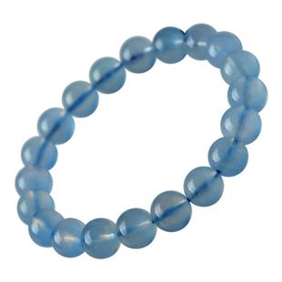 海蓝宝手串女男水晶玛瑙翡翠宝玉石散珠子项链手镯冰种魔鬼蓝手链