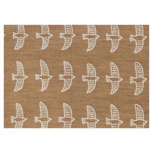 日本进口播州织纯棉色织提花柔软面料手工DIY上衣服装布飞鸟织语