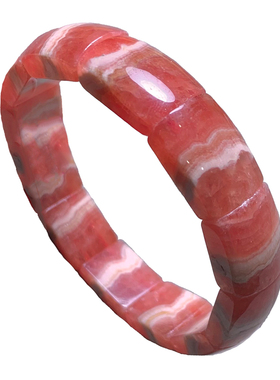 天然五花肉红纹石手排正桃花手串