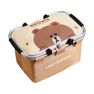 户外野餐篮保温可折叠野餐装备春游必备神器户外露营收纳盒提篮