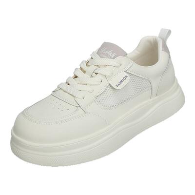 春季新款简约风厚底小白鞋