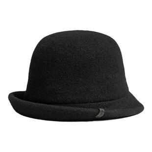 疯帽子 时尚百搭羊毛渔夫帽翘边文艺盆帽女秋冬保暖帽子新款帽子