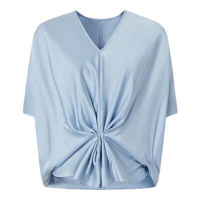 IMM尹默醋酯缎面气质衬衫夏季