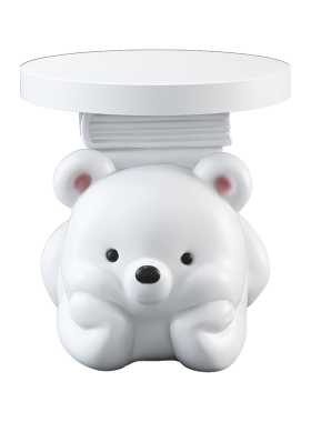 奶油风卡通熊摆件熊客厅边几茶几