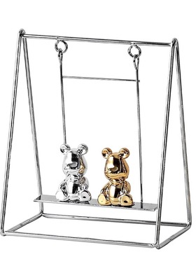 网红创意小熊装饰品摆件解压轻奢