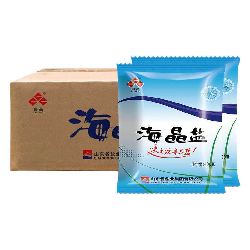 鲁晶加碘海晶盐400g*50袋整箱