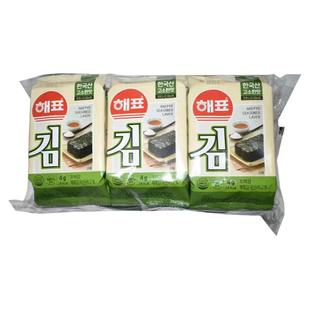 韩国原装进口海牌菁品海苔即食儿童零食寿司包饭紫菜烤海苔脆片