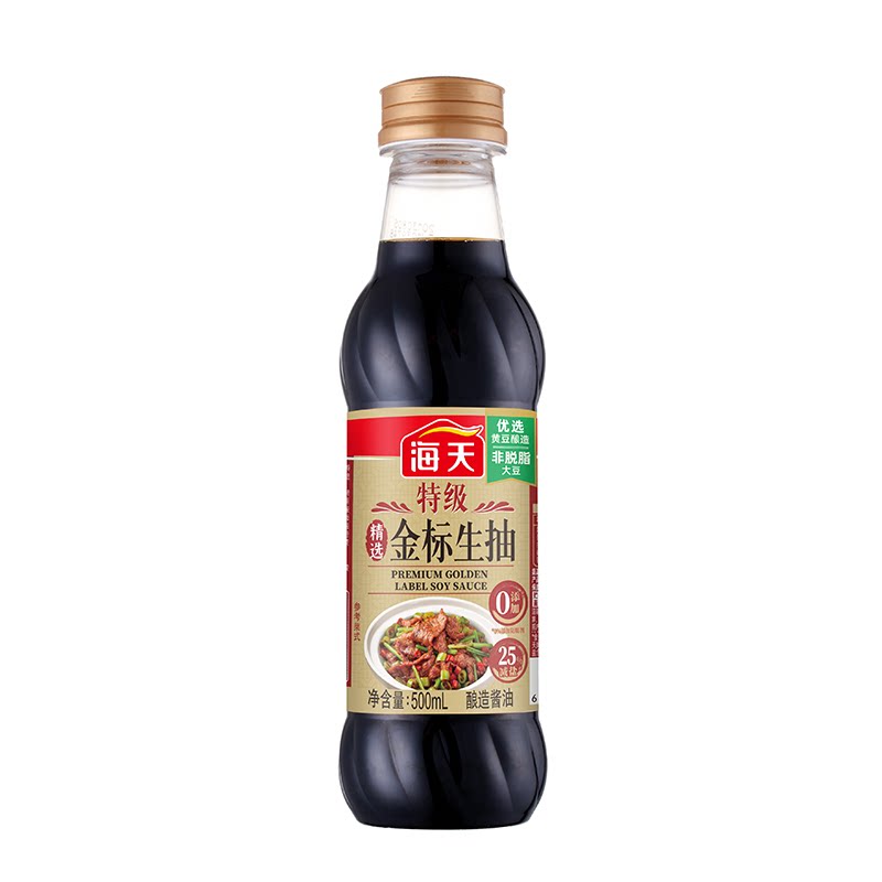 精选特级金标生抽500ml酿造酱油