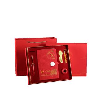 HERO英雄钢笔国潮风官方正品故宫红色A5笔记本记事本高档礼盒套装签字宝珠笔送礼品商务成人logo刻字定制旗舰