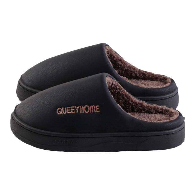 防水棉拖鞋男士冬季2025新款外穿室内家居防滑厚底情侣棉拖男款冬