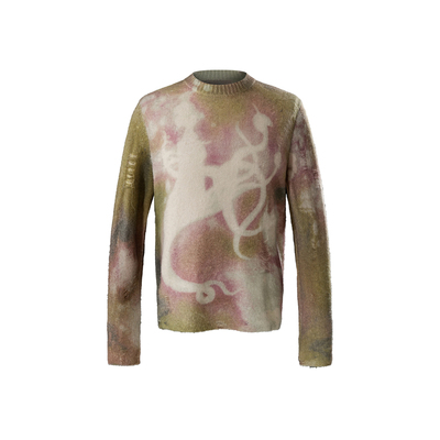 TBHNP教徒满印肌理印花毛衫