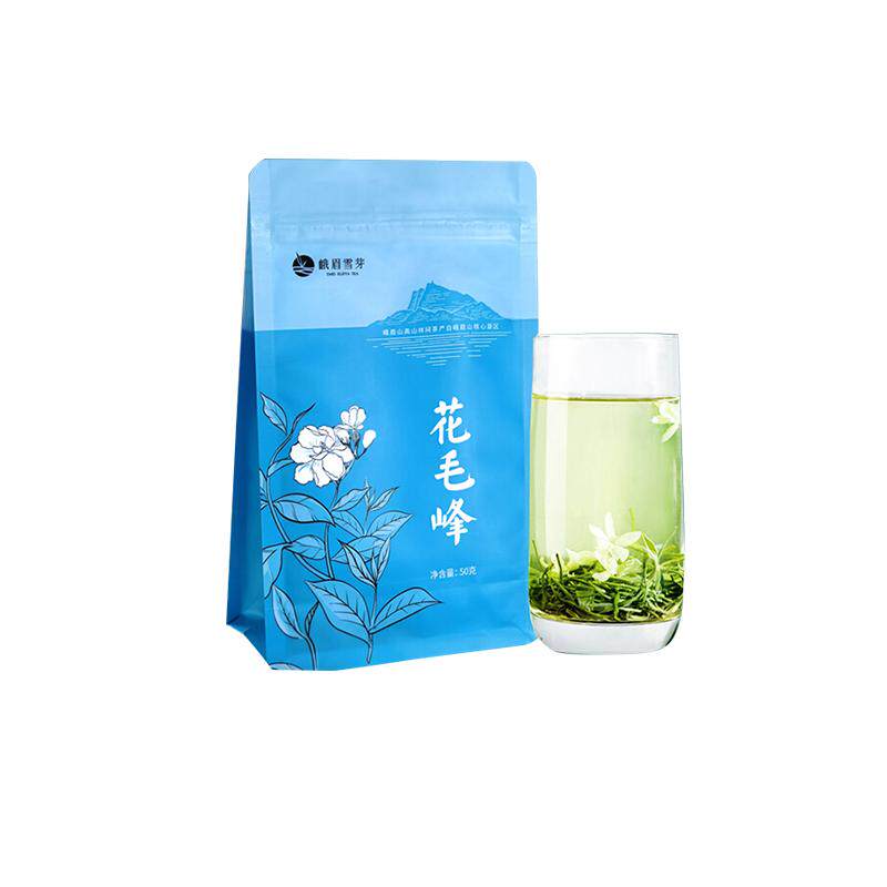 峨眉雪芽 花毛峰50g 四川茉莉花茶自饮实惠袋装