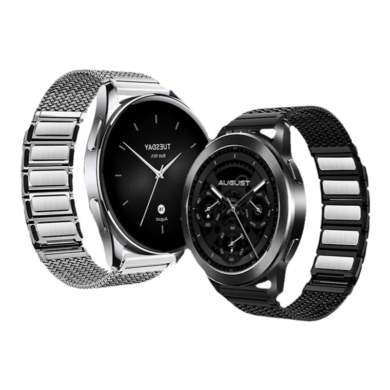 适用小米watch5手表S4sport磁吸S5麦穗钢带S3/2运动s1pro智能color2运动版华米Amazfit GTS4/3/2男士GTR4/3