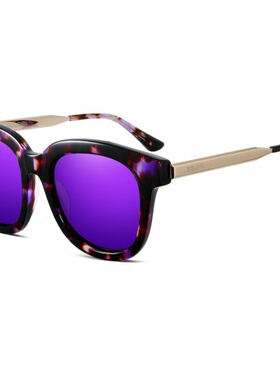 明星网红款手工圆形花色太阳眼镜