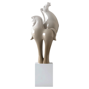 新中式马到成功落地摆件家装饰品客厅玄关氛围落地灯搬家乔迁礼品