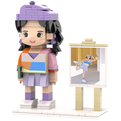 照片积木定制人像diy拼图情人节礼品送女生diy人偶纪念生日礼物