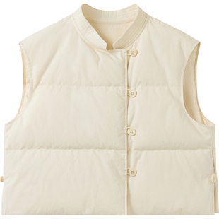 播 bo 商场同款中式立领保暖羽绒马甲女秋冬新款BDS4MD4714