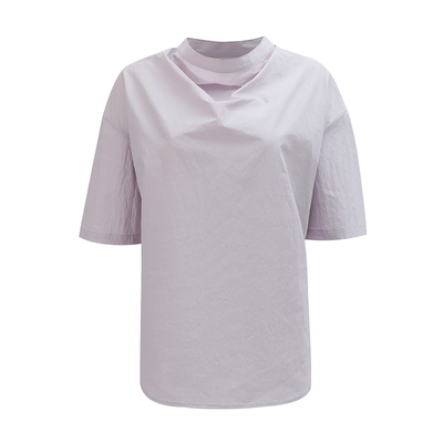 NONRESTRAIN宽松通勤短袖衬衫女