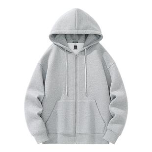 GV真维斯重磅开衫卫衣男款秋冬季男士宽松休闲拉链加绒运动外套B