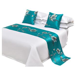 床旗床尾巾高档奢华酒店床上用品宾馆民宿家用床搭欧式简约床盖垫