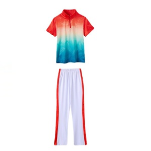 新款广场舞男女休闲运动套装渐变