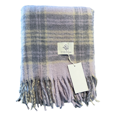 冬季韩版双面格马海毛围巾披肩女