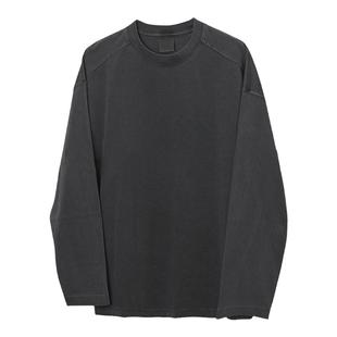 碧舍高街复古原创设计感简约T恤宽松帅气街头休闲百搭圆领体恤衫