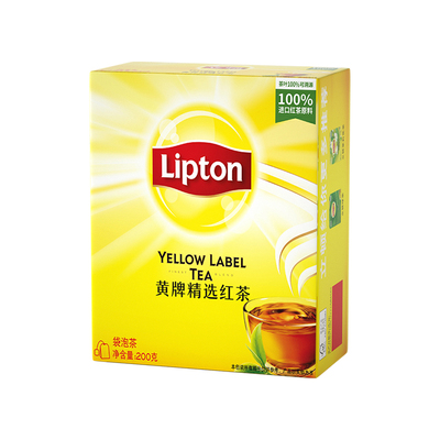 立顿红茶茶包100包袋装茶