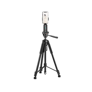 手机支架自动跟拍神器360度旋转直播专用三脚架多功能多机位可升降带补光灯户外录视频防抖网红自拍三角架