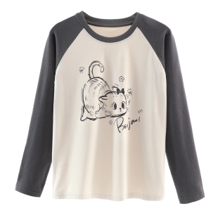 女童T恤长袖春装2026儿童打底衫秋季大童休闲宽松上衣青少年童装