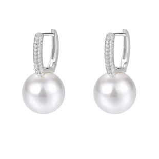 【自营】daisy beauty纯银925法式轻奢澳白珍珠耳扣耳环耳饰耳圈