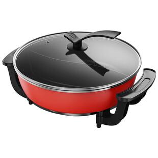 电火锅家用多功能一体式鸳鸯锅蒸煮煎炸专用不粘锅电热炒锅电煮锅