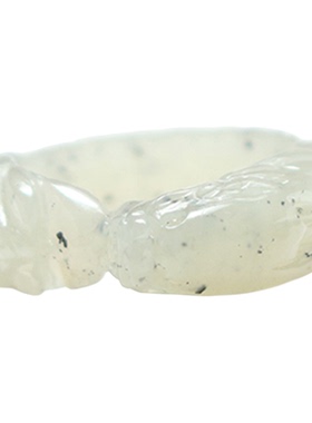 经典原创和田玉青花龙戒指