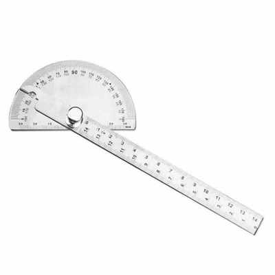 洛港150mm单臂-14.5cm尺长量角器角度规角度尺分度规测量角度不锈